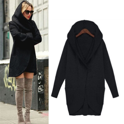 

〖Follure〗Women Woolen Hooded Thin Coat Loose Ladies Casual Hoodies Jacket Overcoat Top