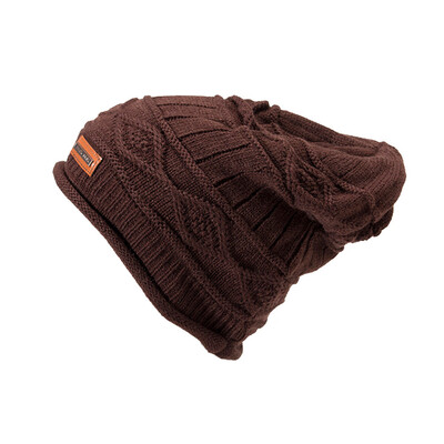 

Tailored Men Women Warm Crochet Winter Plus Velvet Plaid Ear Protector Slouchy Hat