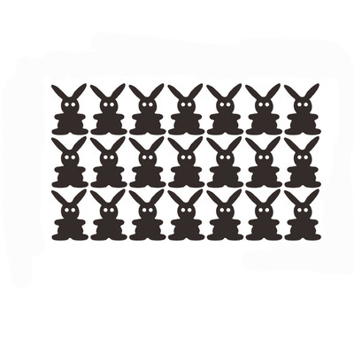 

Toponeto Bunny Rabbits Set of 21 Cute Bunnies Easter Holiday Wall Sticker Decal Removable