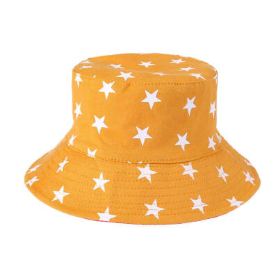 

Casual Travel Boys Girls Kids Stars Print Soft Cute Basin Cap Fisherman Hat