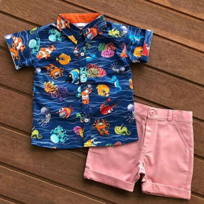 

Toddler Baby Boys Kids Summer Clothes T-shirt Tops Shorts Pants Outfits Set US