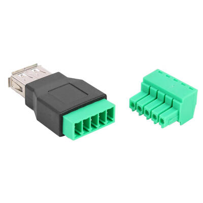 

USB20 Female to 5pin Screw Terminal Connector Apdater with Shield