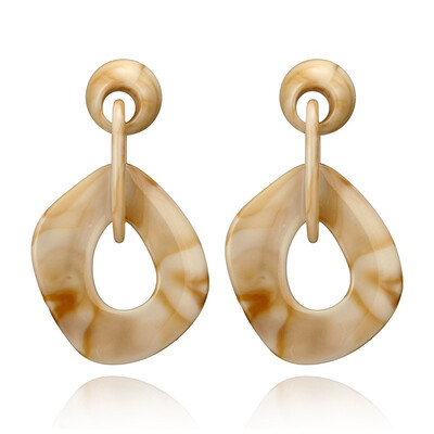 

EK2188 European Long Acrylic Pattern Chain Hanging Earrings for Women Fashion Jewelry Geometric Statement Dangle Earring Brincos