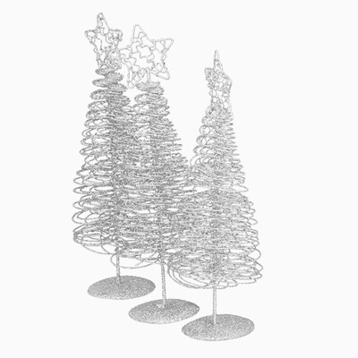 

〖Follure〗Christmas Ornament Bar Christmas Mini Iron Trees Scenery Set Trees