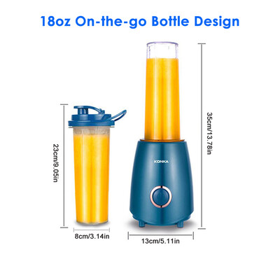 

KONKA KJ-JF302WE Blender Mixer 500ml Electric Juicer with Portable Bottle 4 Blades for Juice Shakes Baby Food Smoothie Blender E