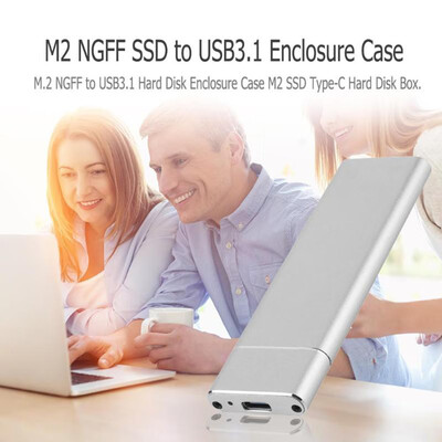 

M2 NGFF SSD 6Gbps to USB 31 Type-C Converter Adapter Enclosure Case M2 SSD Type-C Hard Disk Box