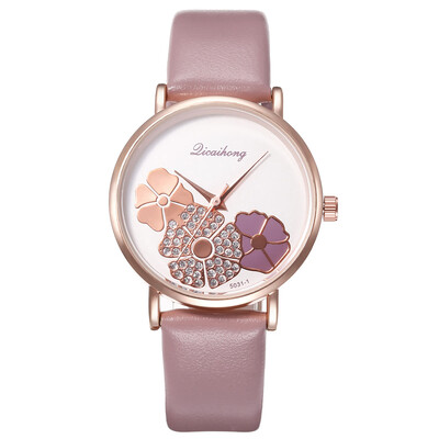 

New creative rhinestone inlaid flower fashion ladies quartz watch female student watch generation