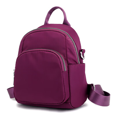 

Double shoulder bag woman tide Korean version 100 fashion canvas mini bag lady Oxford small backpack