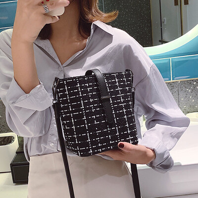 

Popular shoulder bag 2019 new popular female bag wild foreign hair wool bucket bag ins fashion Messenger bag