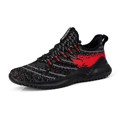 

Mesh breathable flying woven mens shoes sports running shoes sports