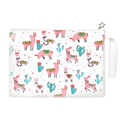 

Cute Teenage Girls Cartoon Print Clutch Cosmetics Storage Pouch Makeup Bag