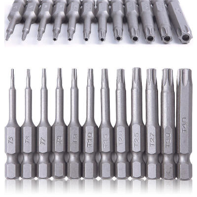 

Cheap 12pcs 50mm 14 inch Hex Torx Head Screw Driver Bits Magnetic Set T5-T40 ❤