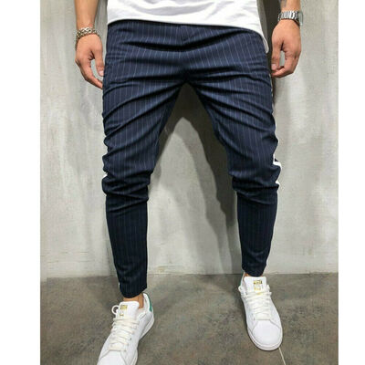 

Mens Track Pants Casual Sport Gym Jogging Jogger Pencil Pants Trousers Bottoms