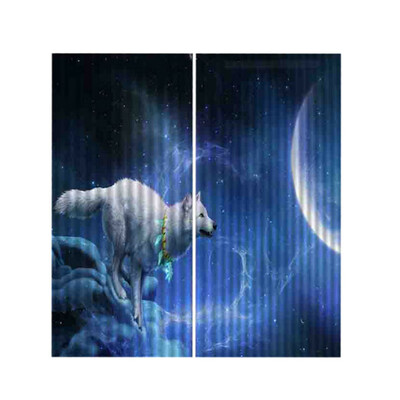 

2pcs Set Panels Room Decoration Thermal Insulated 3D Window Curtain 55 x 39 Inch