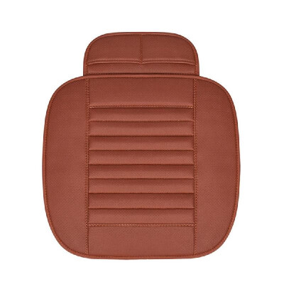 

Four Seasons Monolithic Car Front Seats Cover Non-Slip Protector Mat Bamboo Charcoal Cushion Brown