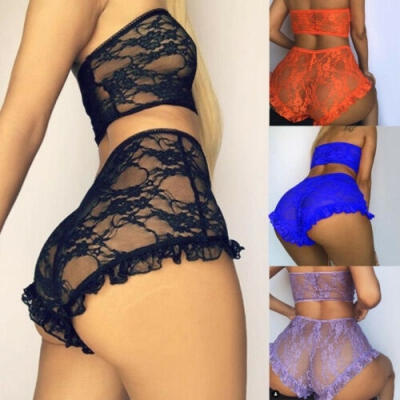 

Womens Sexy Lingerie Lace Top Bra Ladies Thong Underwear Set Nightwear Sleepwear