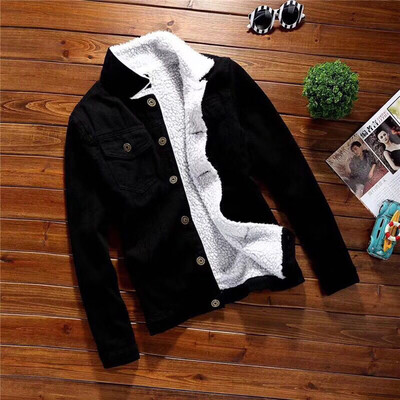 

Roseonmyhand Women Autumn Winter Denim Upset Jacket Vintage Long Sleeve Loose Jeans Coat