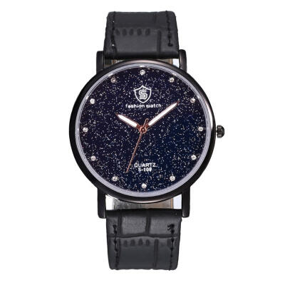 

2019 Fashion Watch Casual Quartz Watch Starry Sky Leather Wristwatch Simple Designer Clock Orologio For Men Women