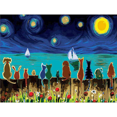 

5D DIY Full Drill Diamond Painting Night Landscape Cross Stitch Embroidery