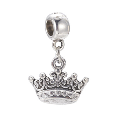

Alloy European Dangle Beads Large Hole Beads Crown Antique Silver 27mm Pendant 145x175x2mm Hole 45mm