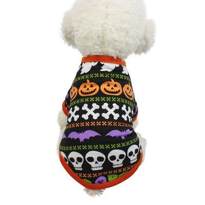 

Halloween Dog Vest Clothes For Small Dogs Chihuahua Coat For Cat Dog T-shirt Cotton Pet Clothing Pet Cachorro Mascotas Perro