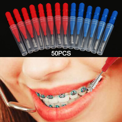 

50pcs Interdental Brush River Lake Toothpick Cleaners Tooth Flossing Head Oral Dental Hygiene Brush Tooth Cleaning Tool