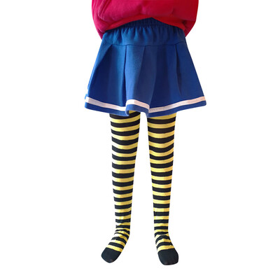 

Tailored 6-8year-old Girls Festival Christmas Stripe Printed Pantyhose Stockings