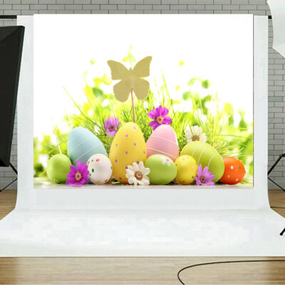 

Toponeto Easter Day Theme Vinyl Photography Backdrop Custom Photo Background Props