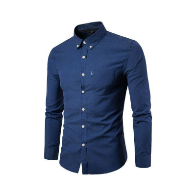 

New Mens Long Sleeve Shirt Button Up Business Work Smart Formal Dress Tops