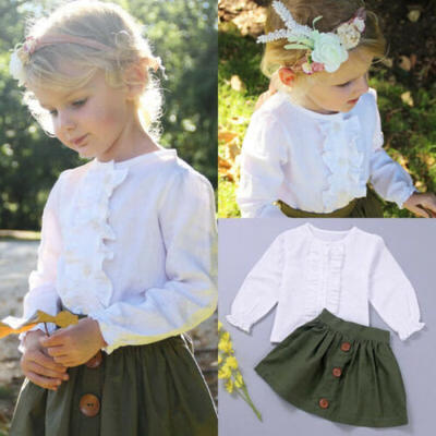

Princess Toddler Kids Baby Girls Tops T-shirt Skirt 2pcs Outfits Clothes Casual
