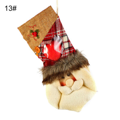 

Christmas Santa Deer Snowman Pattern Apple Candy Gift Storage Bag Tree Decor