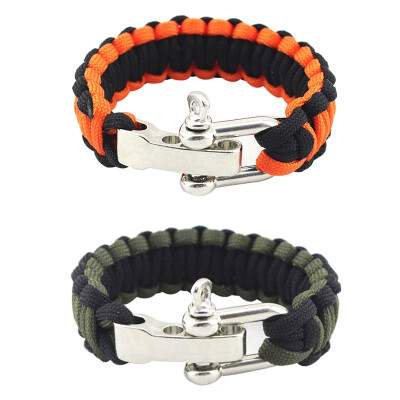 

Outdoor Multi Tool Adjustable 7 Strands Braided Paracord Bracelet Wrist Strap Wristband Camping Adventure Accessories