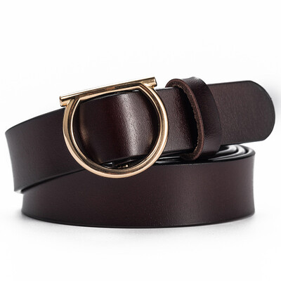 

Korean version of the ladies PU belt Simple&versatile punch-free round buckle fashion decorative student pants belt