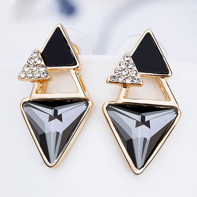 

Fashion earrings 925 temperament earrings triangle crystal earrings