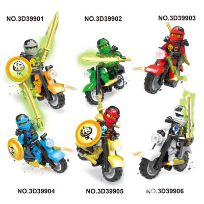 

6Pcs Super Heroes Marvel Avengers Knights Motorcycle Mighty Micros Building Block Model Bricks Toy For Children