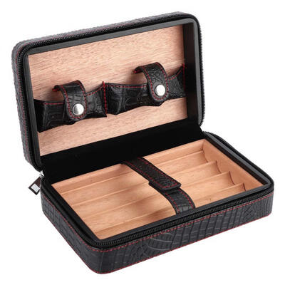 

Greensen Crocodile Grain Portable Travel Outdoor Humidor Case Cigar Holder Storage Box