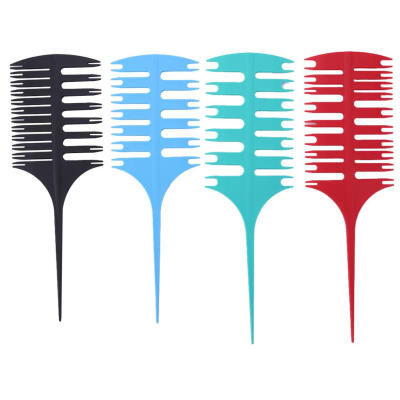 

4pcsset Anti-static Hair Dyeing Highlighted Combs Fish Bone Coloring Comb