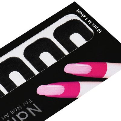 

Toponeto 7 Colors Nail Art Spill Proof Nail Stickers Anti-overflow Clip Manicure Tools