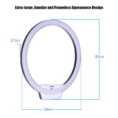 

YONGNUO YN608 3200K5500K Bi-Color Temperature Wireless Remote LED Ring Video Light Annular&Frameless Appearance Design Adjust