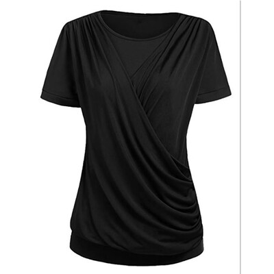 

Starmoon Fashion Women Solid O-Neck Short Sleeve T-Shirt Casual Tops Blouse