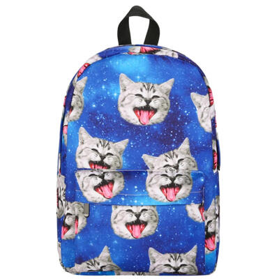 

Women Animal Cat 3D Printing Travel Soft Bag Girls School Bag Backpack