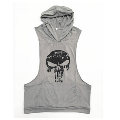 

Mens Muscle Hoodie Tank Top Bodybuilding Gym Workout Sleeveless Vest T-shirt