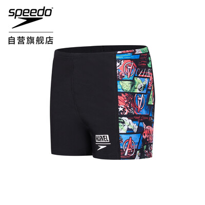 

Speedo speed than childrens swimming trunks boys big boy youth boxer training swim trunks anti-chlorine comfort wear 809530C701 black blue 26