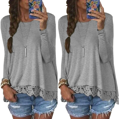 

Women Long Sleeve Loose Blouse T-Shirt Pullover Jumper Autumn Casual Tops Shirt