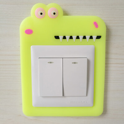 

Cute Cartoon 3D Animal Fluorescent Wall Silicone On-off Switch Stickers Kids