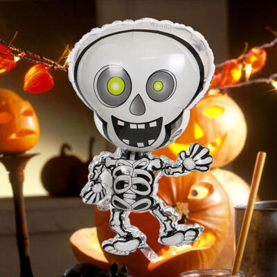 

Scary Dancing Skeleton Foil Balloon Bar KTV Party Decor Prop for Christmas FestivalSkeleton Balloon