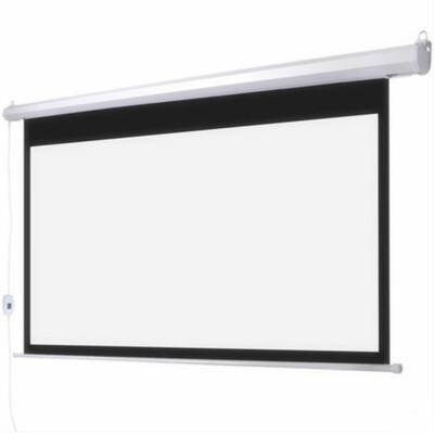 

133 Economy Electric Projector Screen 1610 Wide format for home cinemaofifce suitable for wallceiling mounting