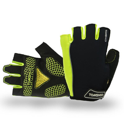 

TOMSHOO Cycling Gloves Mens Womens Outdoor Sports Mountain Bike Bicycle Half Finger Cycling Gloves Non-slip Gel Pad Breathable B
