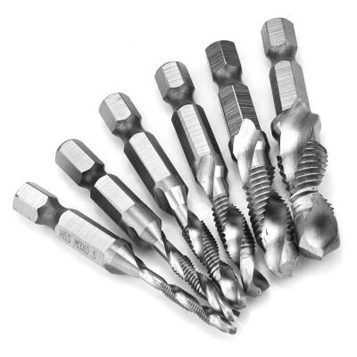 

Greensen 6pcs Hex Drill Bit Set Stainless Steel Hex Shank Twist Tap Drill Bits M3 M4 M5 M6 M8 M10