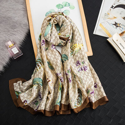 

National wind spring&autumn feather silk scarf sunscreen dual-use air conditioning room shawl beach towel